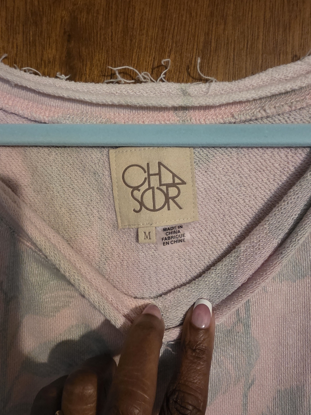 Chaser Pastel Pink Tie-Dye Crew Neck Sweater